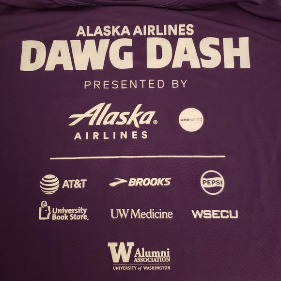 Brooks Run Happy Washington Huskies Dawg Dash T Shirt - Picture 7 of 9
